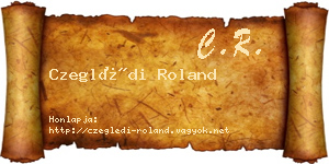 Czeglédi Roland névjegykártya